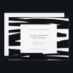 Modern Black Brushstroke Abstract Wedding Photo Save The Date<br><div class="desc">A modern abstract Wedding Save the Date Card featuring a bold black and white background and minimal text and your image on the back. This Save the Date Template is sophisticated yet slightly formal. All text elements can be customized. This Save the Date design is in my shop also available...</div>