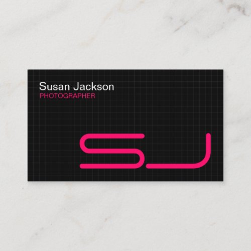 Modern Black Business Card