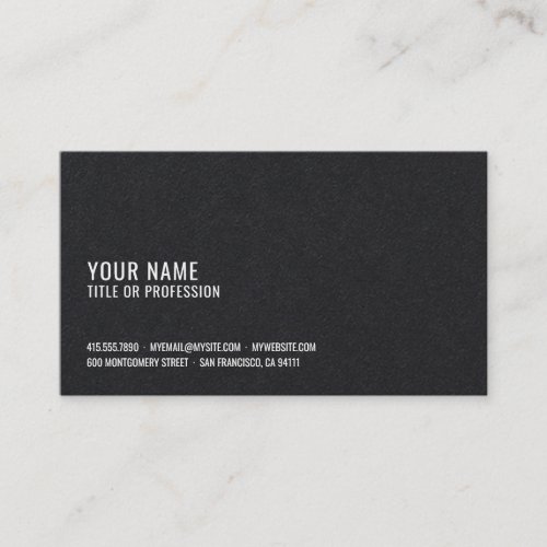 Modern Black Business Card