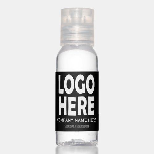 Modern black business custom logo promotional hand sanitizer
