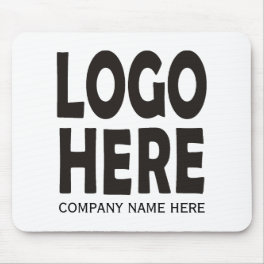 Modern black business custom logo promotional mouse pad