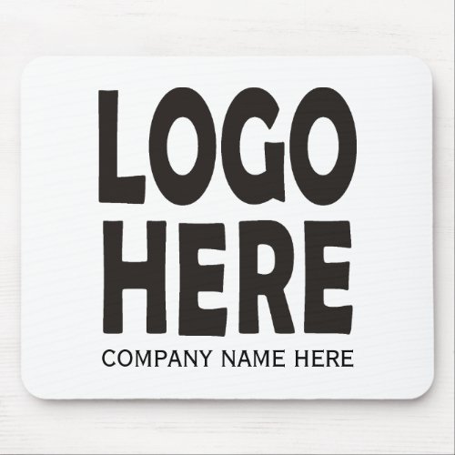 Modern black business custom logo promotional mouse pad