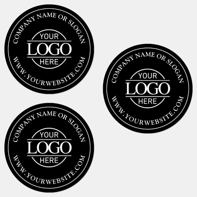 Modern Black Business Logo Corporate Promotional Labels (Group)