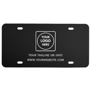 Modern Black Business Logo Professional Plate