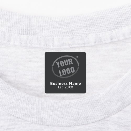 Modern Black Business Name Custom Logo Clothing Labels