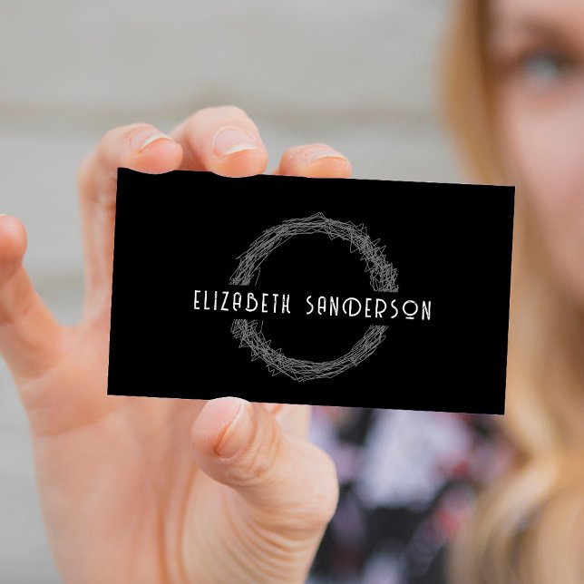 Modern Black Business QR Code Card (Creator Uploaded)