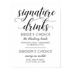 Modern Black Calligraphy Deco Signature Drinks