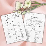 Modern Black Calligraphy Wedding Ceremony Program<br><div class="desc">Embark on the journey of our Modern Black Calligraphy Wedding with our elegant Ceremony Program! Personalize this sleek and contemporary program featuring beautiful black calligraphy that sets the tone for your special day. From the 'I dos' to the cherished moments, this program guides your guests through each step of your...</div>