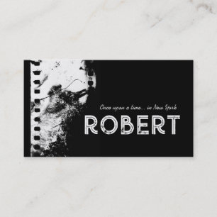 Modern black card with vintage photography vibe