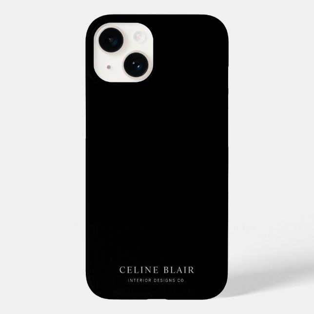 Modern Black  Case-Mate iPhone Case (Back)