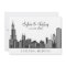 Modern Black Chicago Skyline Wedding