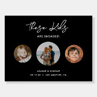 Modern Black Childhood Photo Engagement Party