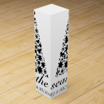 Modern Black Christmas Tree Wine Box<br><div class="desc">Modern black Christmas tree on a white background makes this  holiday wine gift box unique. Personalize this elegant gift box for the holiday season.</div>