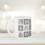 Modern Black | Collage Photo | Dad Best Gift  Frosted Glass Coffee Mug
