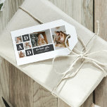 Modern Black | Collage Photo | Dad Best Gift  Gift Tags<br><div class="desc">A collage photo is a wonderful gift idea for any dad who loves to reminisce about the good times with family and friends. This type of photo features a collection of photographs creatively arranged and displayed together, often in a theme or layout that reflects the personality or interests of the...</div>