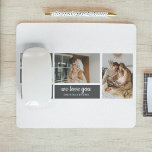 Modern Black | Collage Photo | Dad Best Gift  Mouse Pad<br><div class="desc">A collage photo is a wonderful gift idea for any dad who loves to reminisce about the good times with family and friends. This type of photo features a collection of photographs creatively arranged and displayed together, often in a theme or layout that reflects the personality or interests of the...</div>