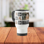 Modern Black | Collage Photo | Dad Best Gift  Travel Mug<br><div class="desc">A collage photo is a wonderful gift idea for any dad who loves to reminisce about the good times with family and friends. This type of photo features a collection of photographs creatively arranged and displayed together, often in a theme or layout that reflects the personality or interests of the...</div>