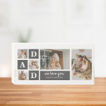 Modern Black | Collage Photo | Dad Best Gift  Wooden Box Sign<br><div class="desc">A collage photo is a wonderful gift idea for any dad who loves to reminisce about the good times with family and friends. This type of photo features a collection of photographs creatively arranged and displayed together, often in a theme or layout that reflects the personality or interests of the...</div>