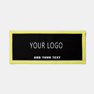 Modern Black Company Business Logo Branded Pennant