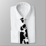 Modern Black Cow Skin Animal Print Neck Tie<br><div class="desc">Classic and trendy black and white cow skin spots design home decor and gifts. Cow spots animal print</div>