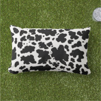 Modern Black Cow Skin Print Outdoor