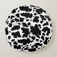 Modern Black Cow Skin Print 