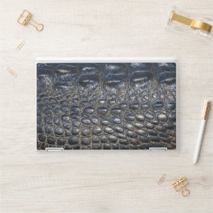 Modern Black Crocodile HP Laptop Skin