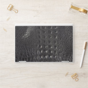 Modern Black Crocodile HP Laptop Skin
