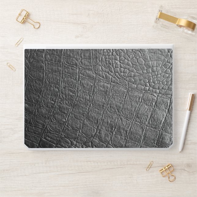 Modern Black Crocodile HP Laptop Skin (Desk)