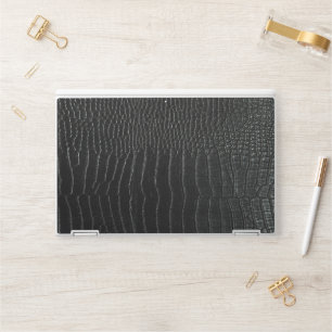 Modern Black Crocodile HP Laptop Skin