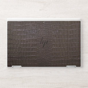 Modern Black Crocodile HP Laptop Skin