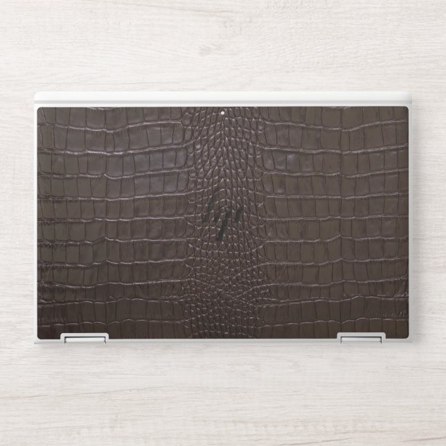Modern Black Crocodile HP Laptop Skin (Front)