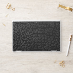 Modern Black Crocodile HP Laptop Skin