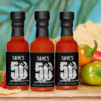 Modern Black Custom 50th Any Birthday Party