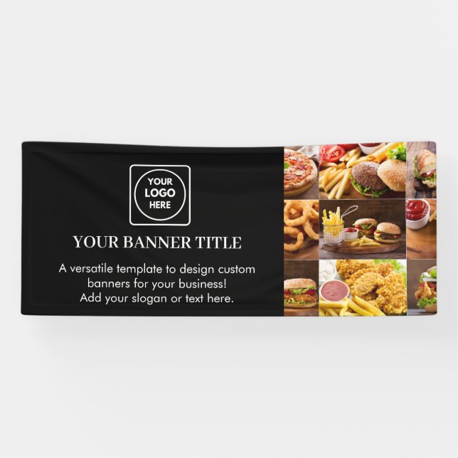 Modern Black Custom Branded Event Display Banner (Horizontal)