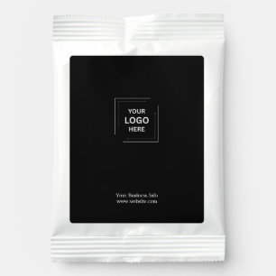 Modern Black Custom Business Logo Corporate Drink Hot Chocolate Drink Mix