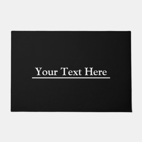 modern black custom text stylish  doormat
