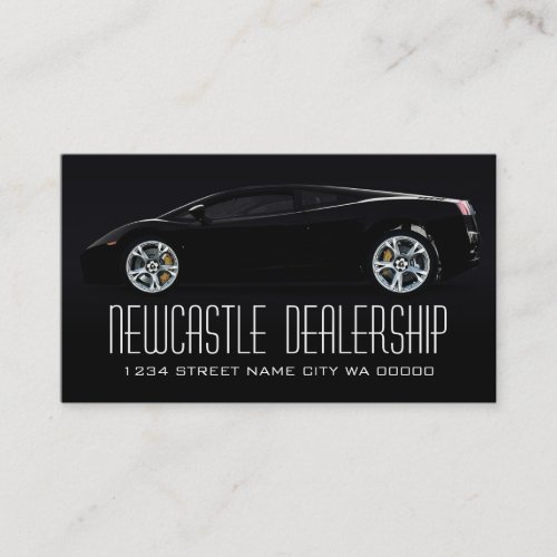 Modern Black Dealership Auto Sale Business Card
