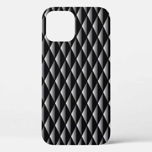 Modern Black Diamond Geometric Pattern Case-Mate iPhone Case (Back)