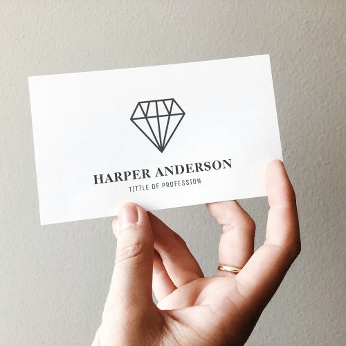 Modern Black Diamond Professional Business Card