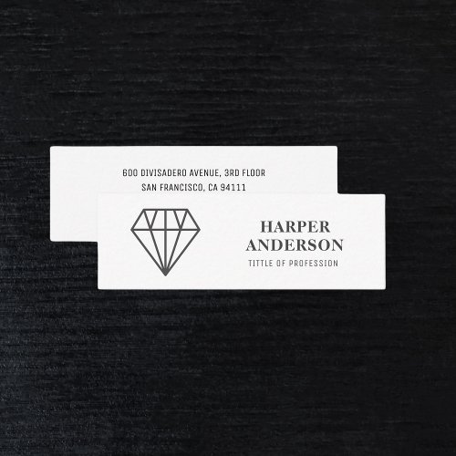 Modern Black Diamond Professional Mini Business Card