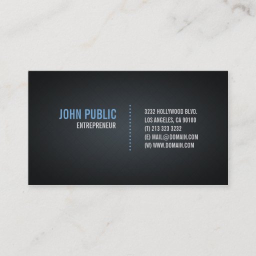 Customizable Black Business Card with Diamond Tile Pattern
