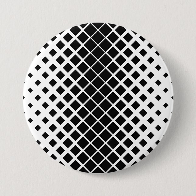 Modern Black Dissolving Square Block Pattern Button (Front)