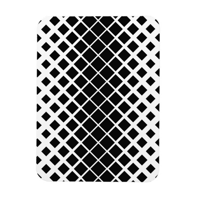 Modern Black Dissolving Square Block Pattern Magnet (Vertical)
