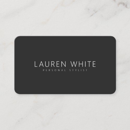 Modern black elegant minimalist professional chic business card