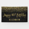 Modern Black Faux Gold Glitter 40th Birthday