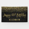 Modern Black Faux Gold Glitter 60th Birthday