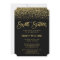 Modern Black Faux Gold Glitter Sweet 16 Birthday