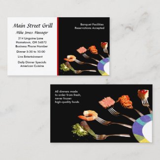 Modern Black Food on Forks Fine Dining Restaurant