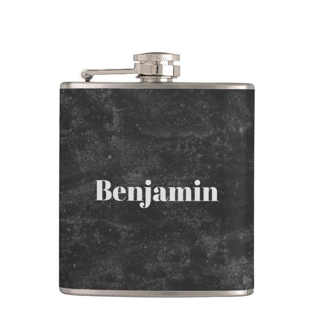 Modern Black for him  Flask (Front)